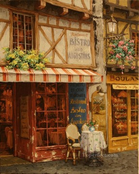 街並み Painting - ビストロ デ オーギュスタンのお店